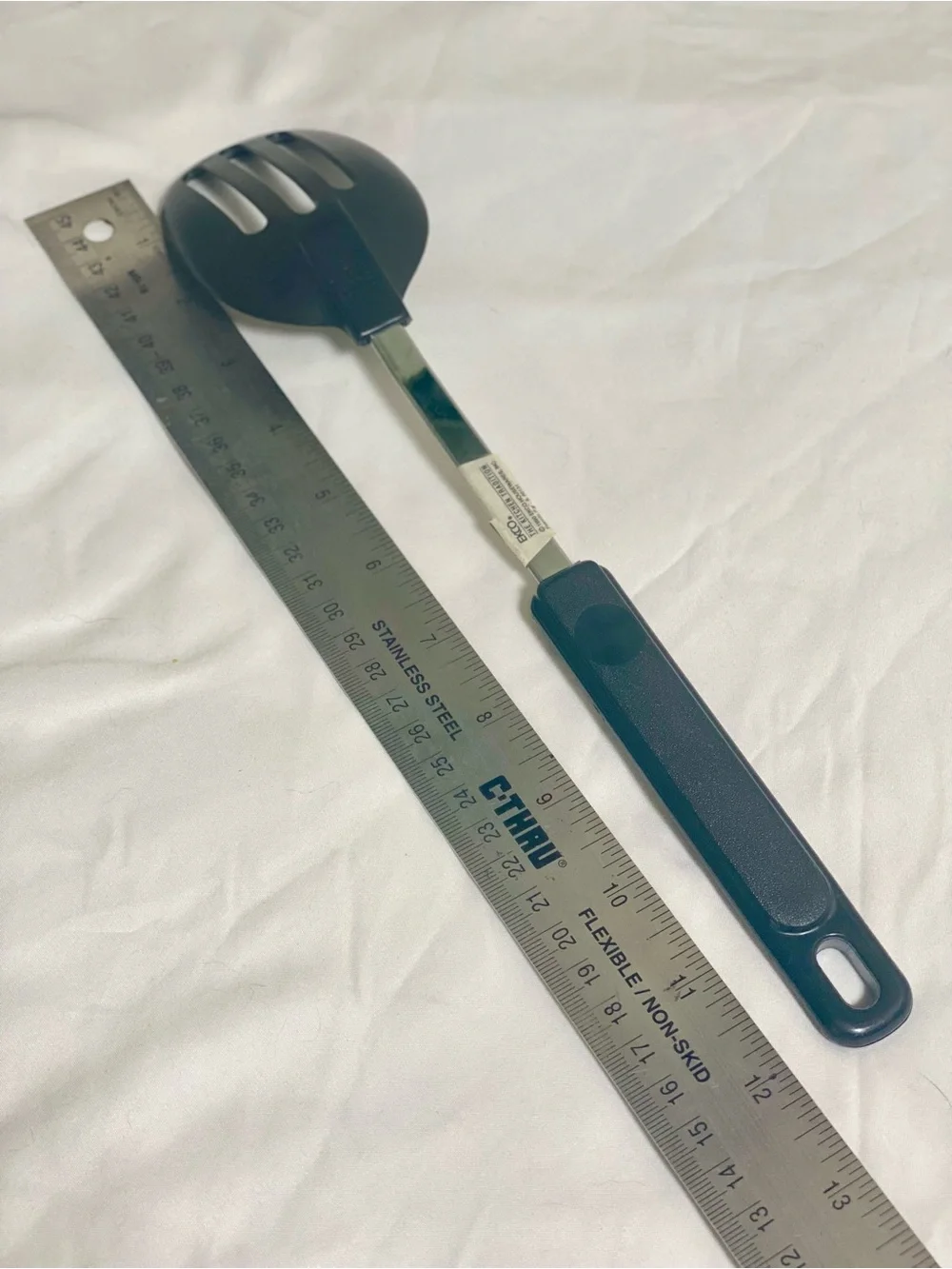 VTG EKCO The Kitchen Tradition Black Slotted Spatula Spoon Heat Resistant USA